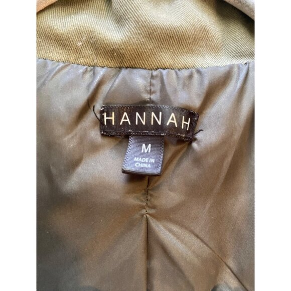 Hannah Women’s M Vest Olive Green Sleeveless Utility Vest With Pockets & Snap - Picture 3 of 14